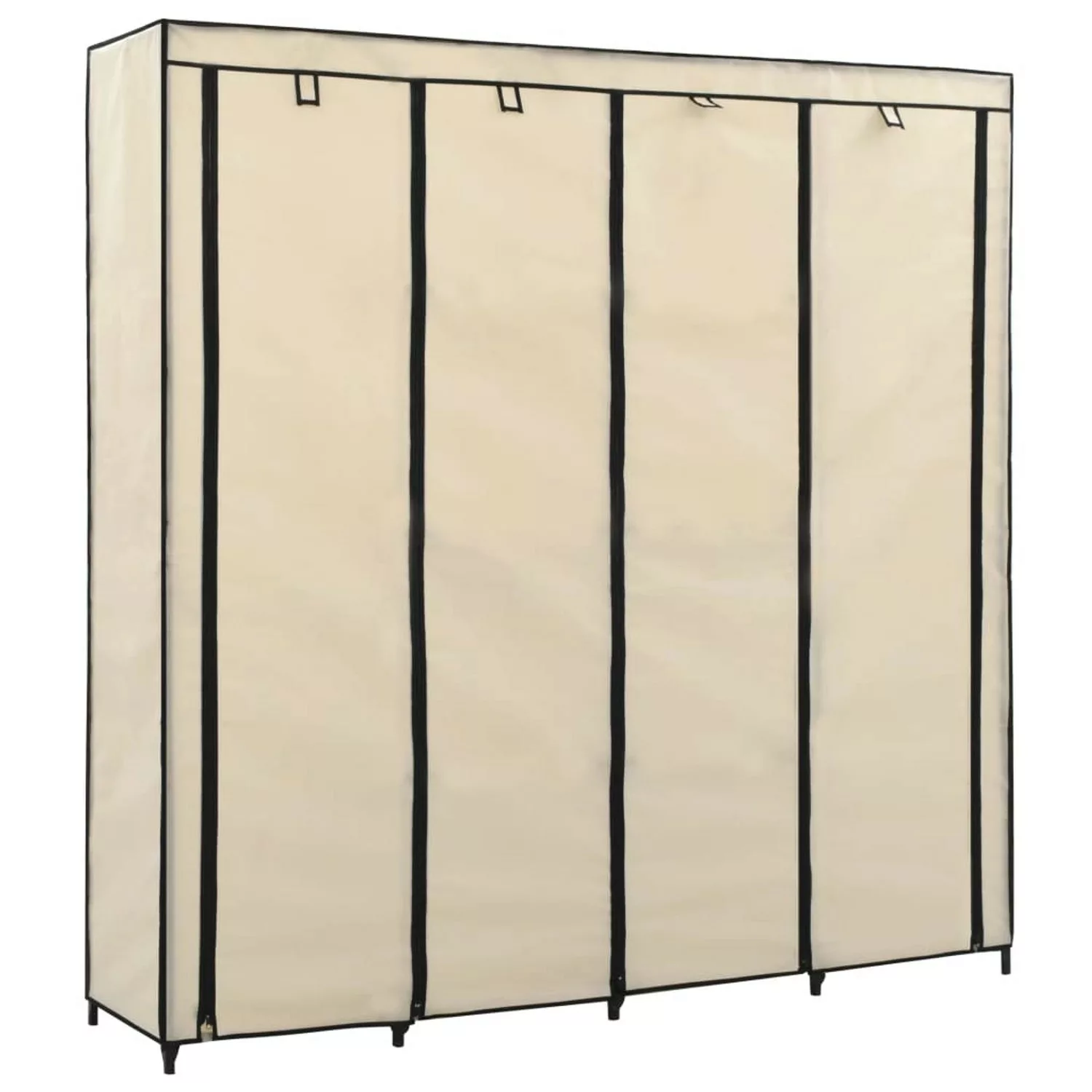 Kleiderschrank Mit 4 Fächern Creme 175 X 45 X 170 Cm günstig online kaufen