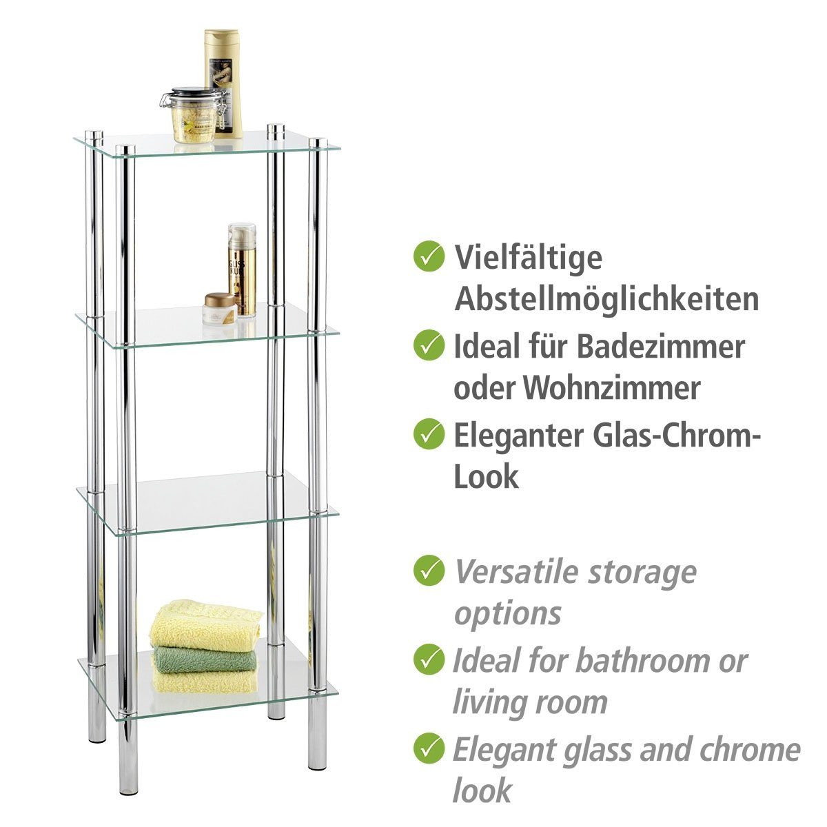 WENKO Badregal Yago, 4 Ablagen günstig online kaufen