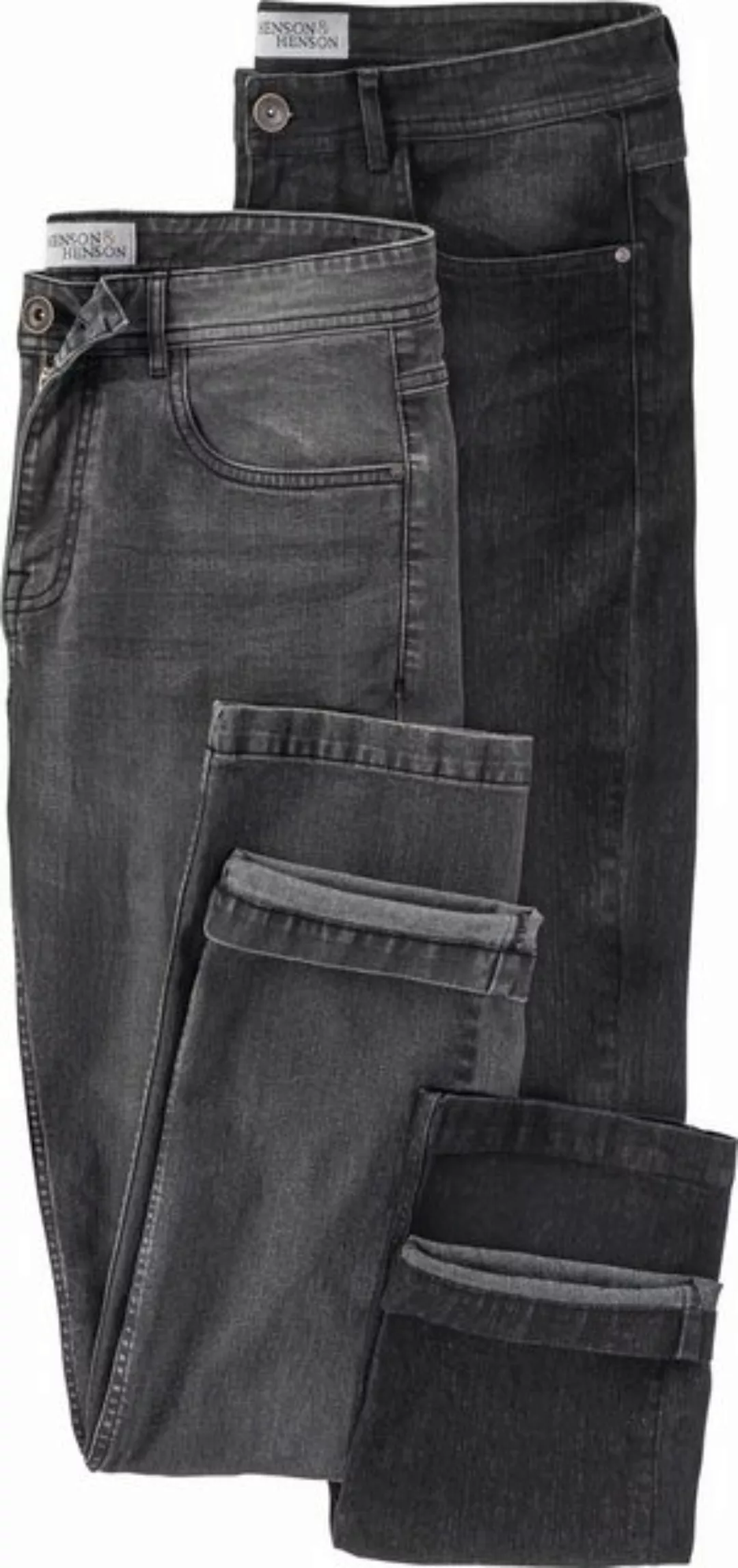 HENSON&HENSON Stretch-Jeans (Set, 2er-Pack) aus strapazierfähigem 12 oz Den günstig online kaufen