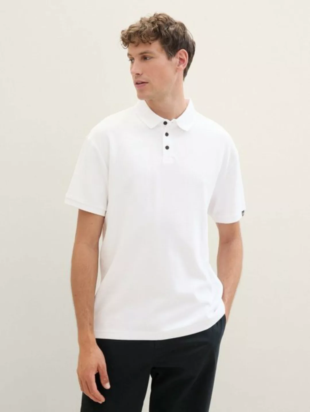 TOM TAILOR Denim Poloshirt Relaxed Poloshirt mit Bio-Baumwolle günstig online kaufen