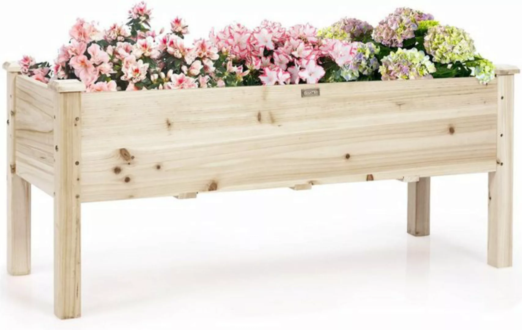 KOMFOTTEU Hochbett Pflanzenübel mit Ablage, 120 × 43,5 × 51 cm günstig online kaufen