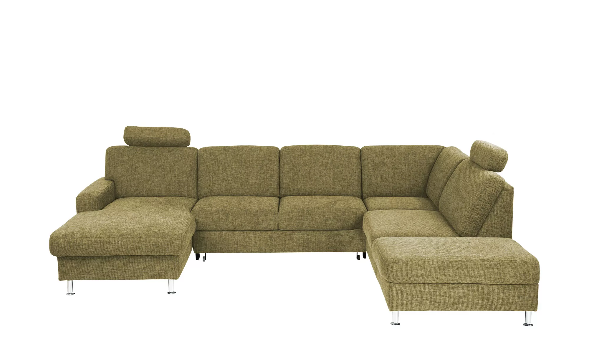 meinSofa Wohnlandschaft Webstoff Jana ¦ grün ¦ Maße (cm): B: 305 H: 85 T: 2 günstig online kaufen