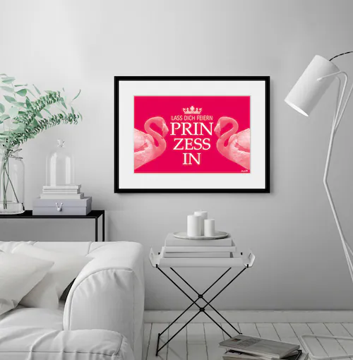 queence Bild "PRINZESSIN", (1 St.), HD Premium Poster-Druck inkl. Holzrahme günstig online kaufen