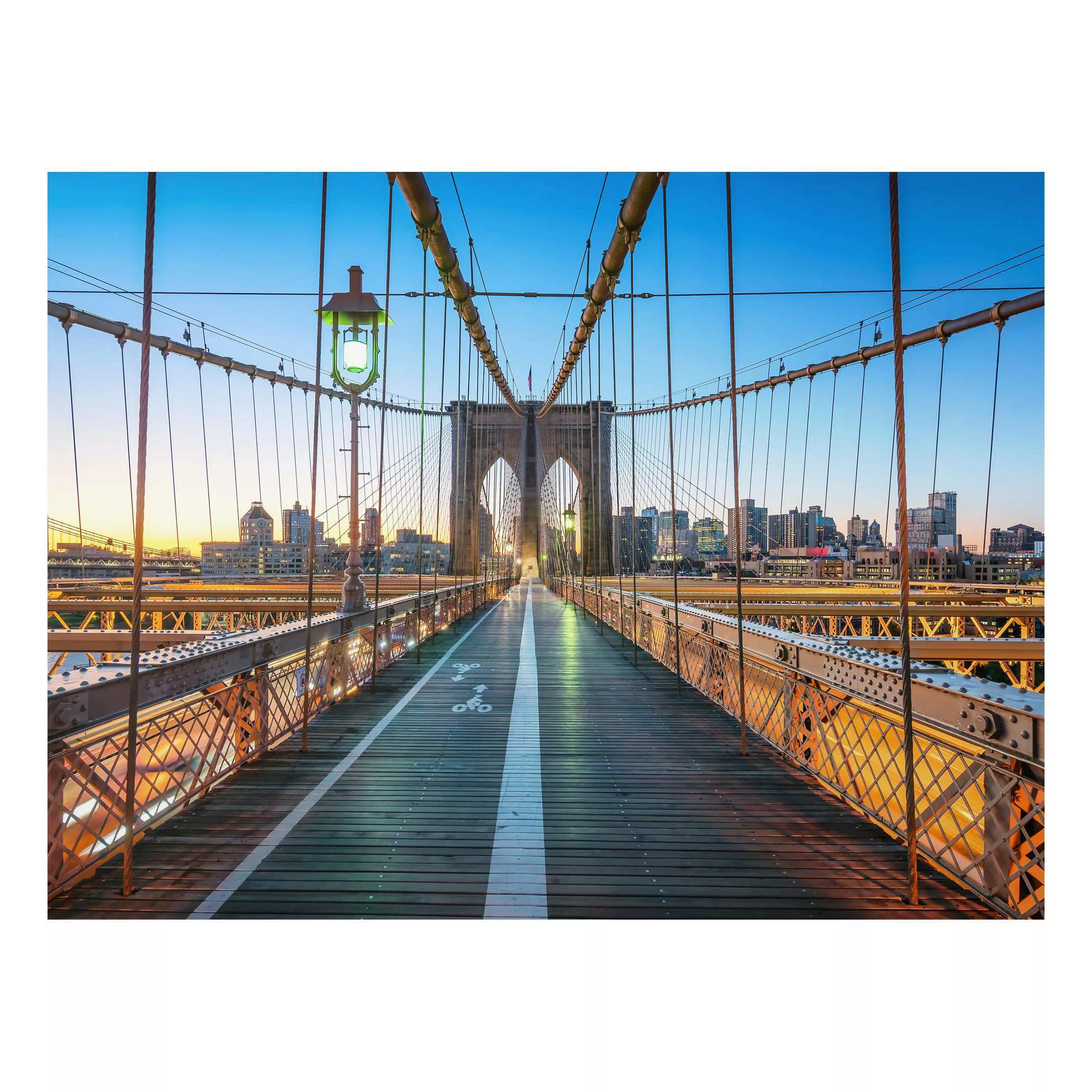 Alu-Dibond Bild Morgenblick von der Brooklyn Bridge günstig online kaufen