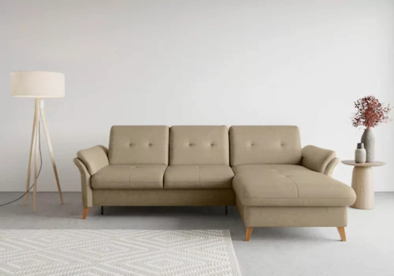 sit&more Ecksofa »Göteborg«, Sitztiefenverstellung und Federkern, wahlweise günstig online kaufen