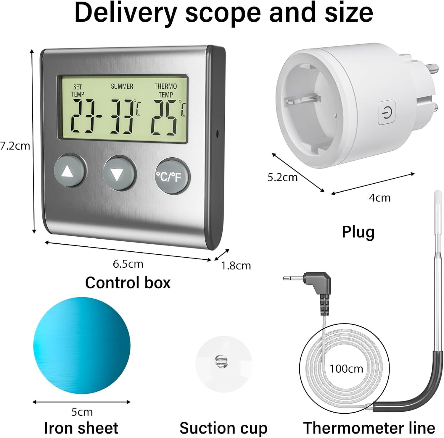 EXTSUD Steckdosen-Thermostat Thermostat Steckdose, magetischer digitaler günstig online kaufen