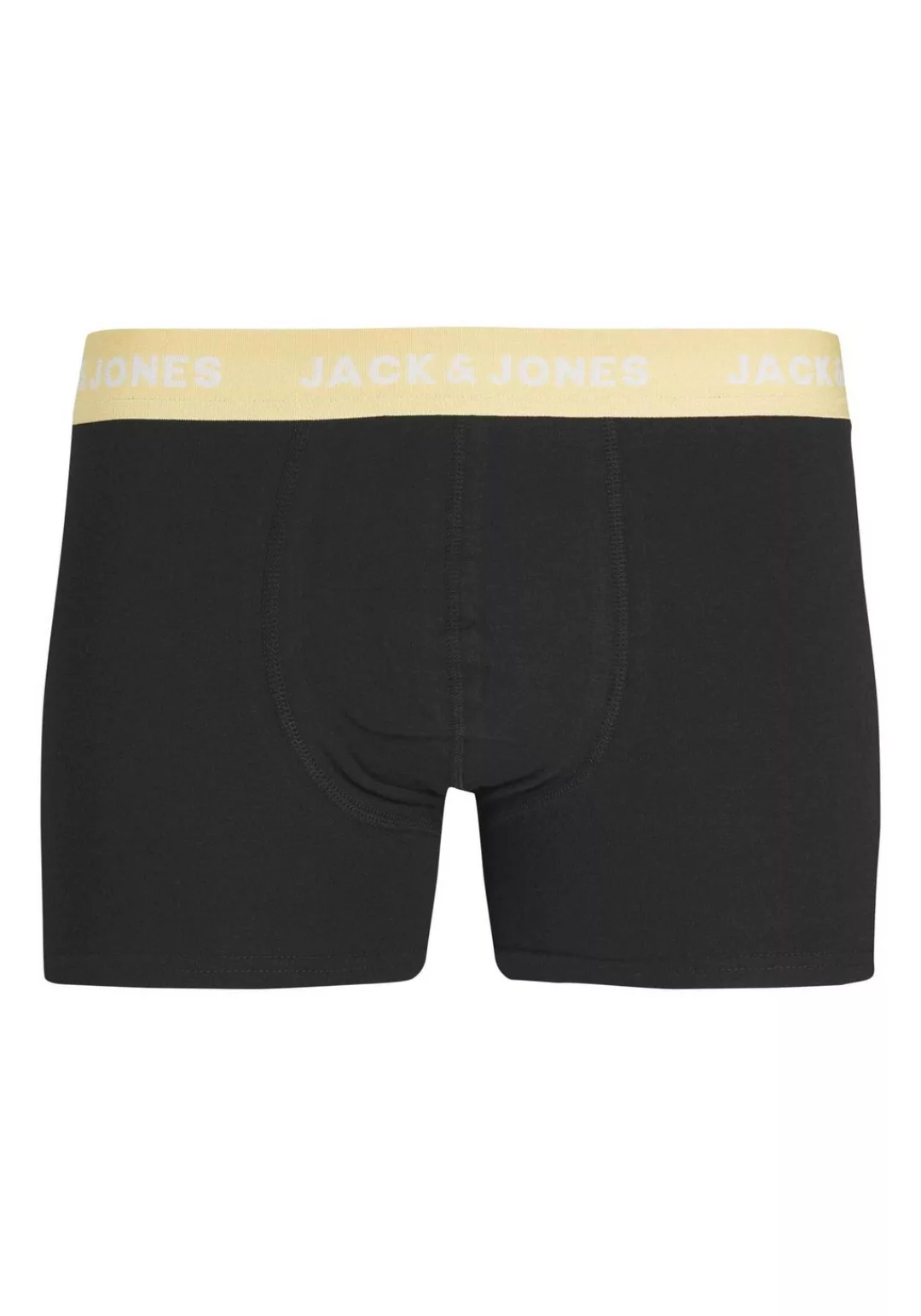 Jack & Jones 7-er Set Trunks Schwarz mit verschiedenfarbigem Webbund günstig online kaufen