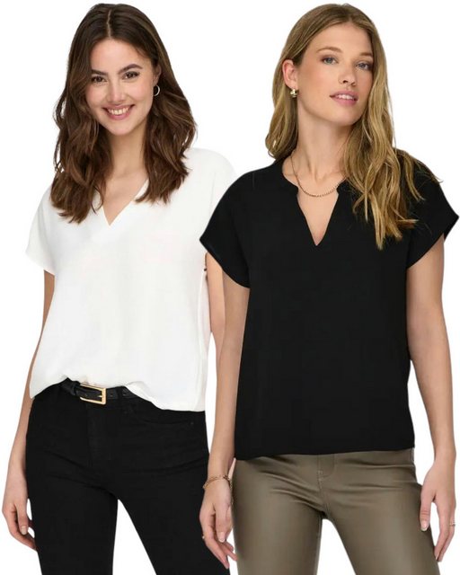 Jaquelin de Young Blusenshirt (2er-Pack) JDY Basic Shirt im Doppelpack günstig online kaufen