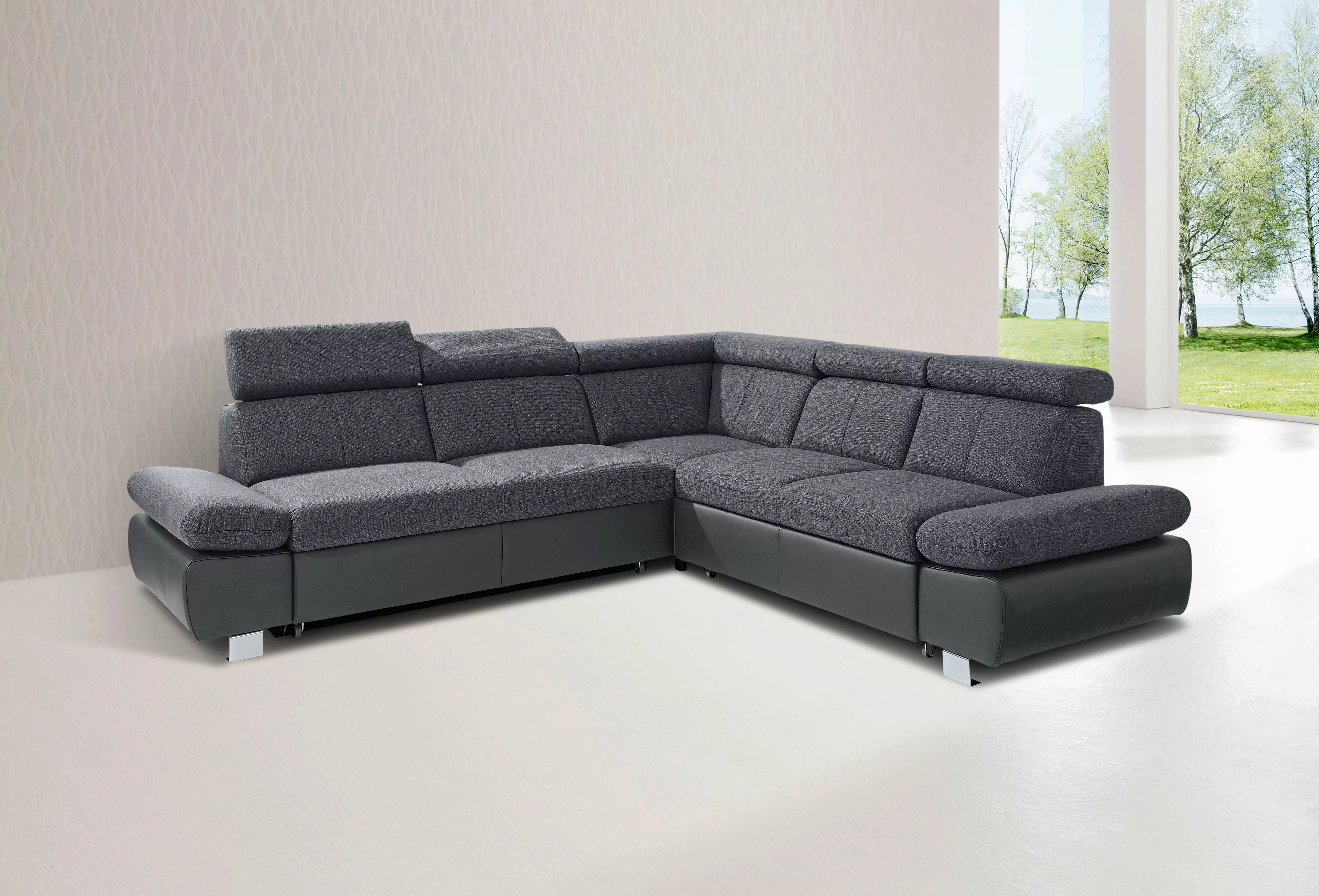 exxpo - sofa fashion Ecksofa "Happy, L-Form", inkl. Kopf- und Armteilverste günstig online kaufen