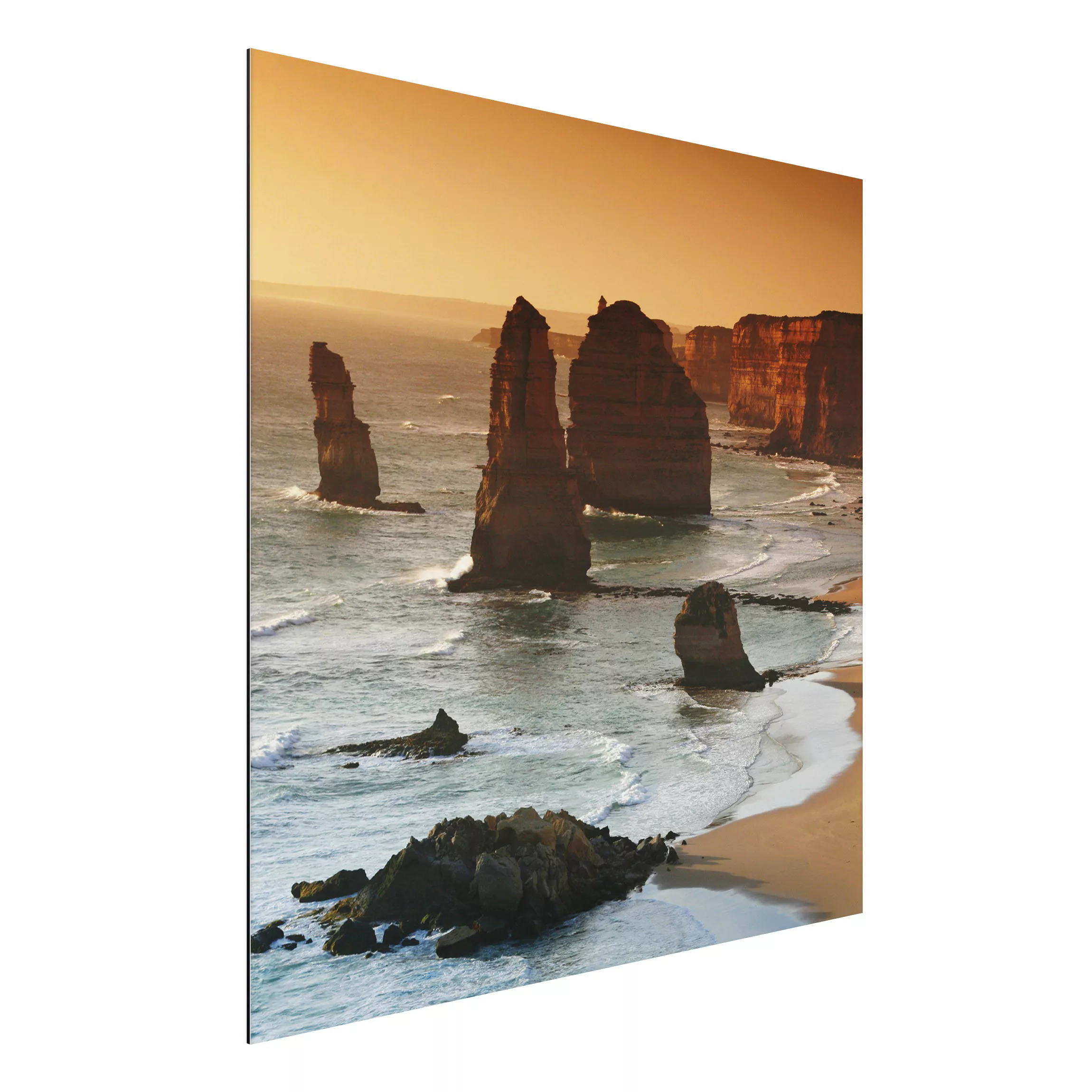 Alu-Dibond Bild Natur & Landschaft - Quadrat Die zwölf Apostel von Australi günstig online kaufen