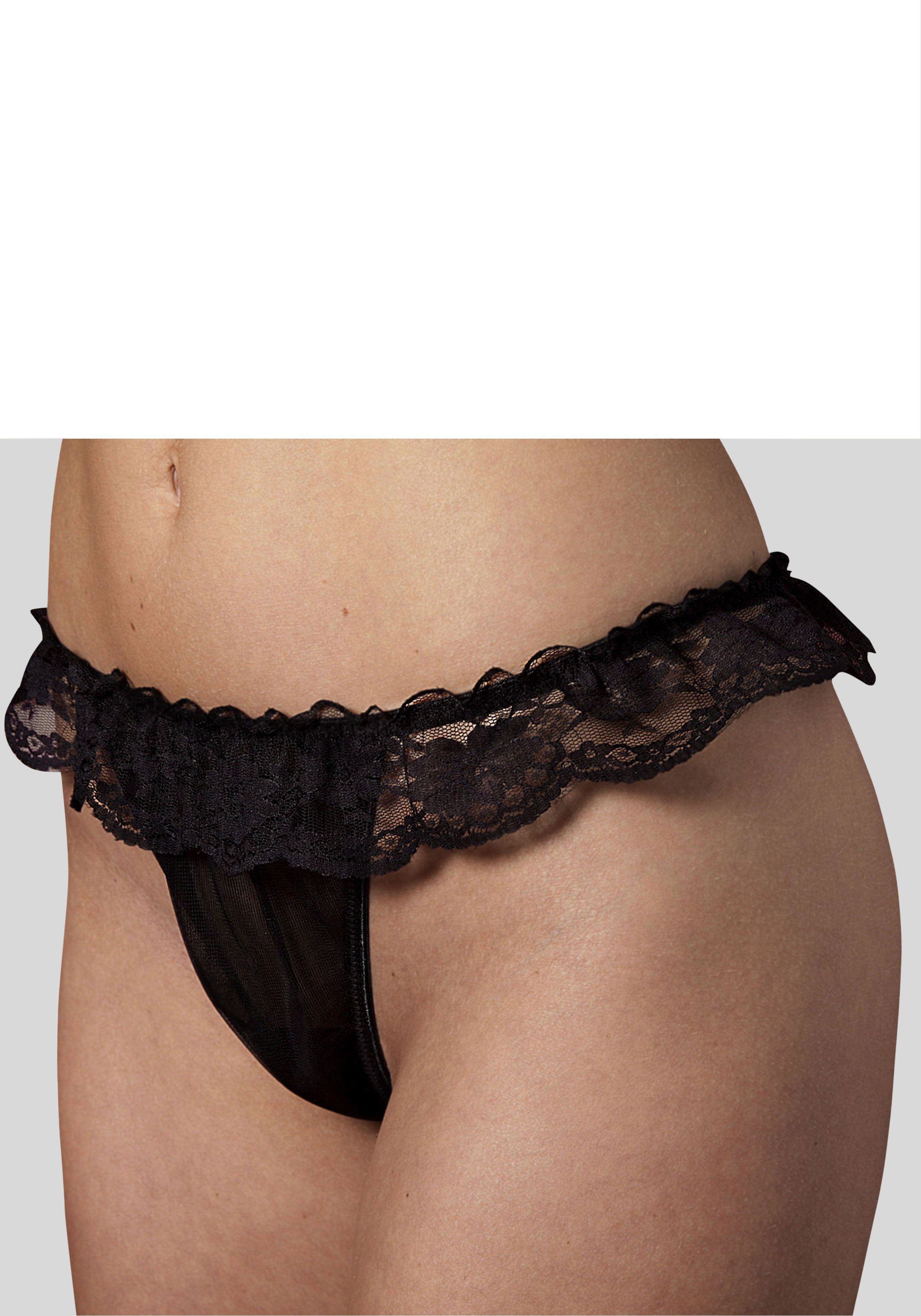 petite fleur gold String mit Spitze günstig online kaufen