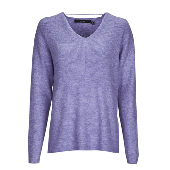 Vero Moda Damen Strickpullover VMCREWLEFILE LS V-NECK günstig online kaufen