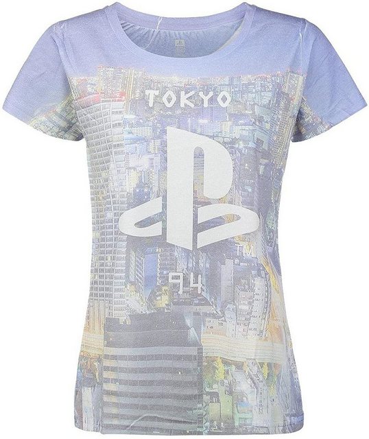 Playstation Print-Shirt PLAYSTATION All Over Damen T-Shirt Tokyo 94 Erwachs günstig online kaufen