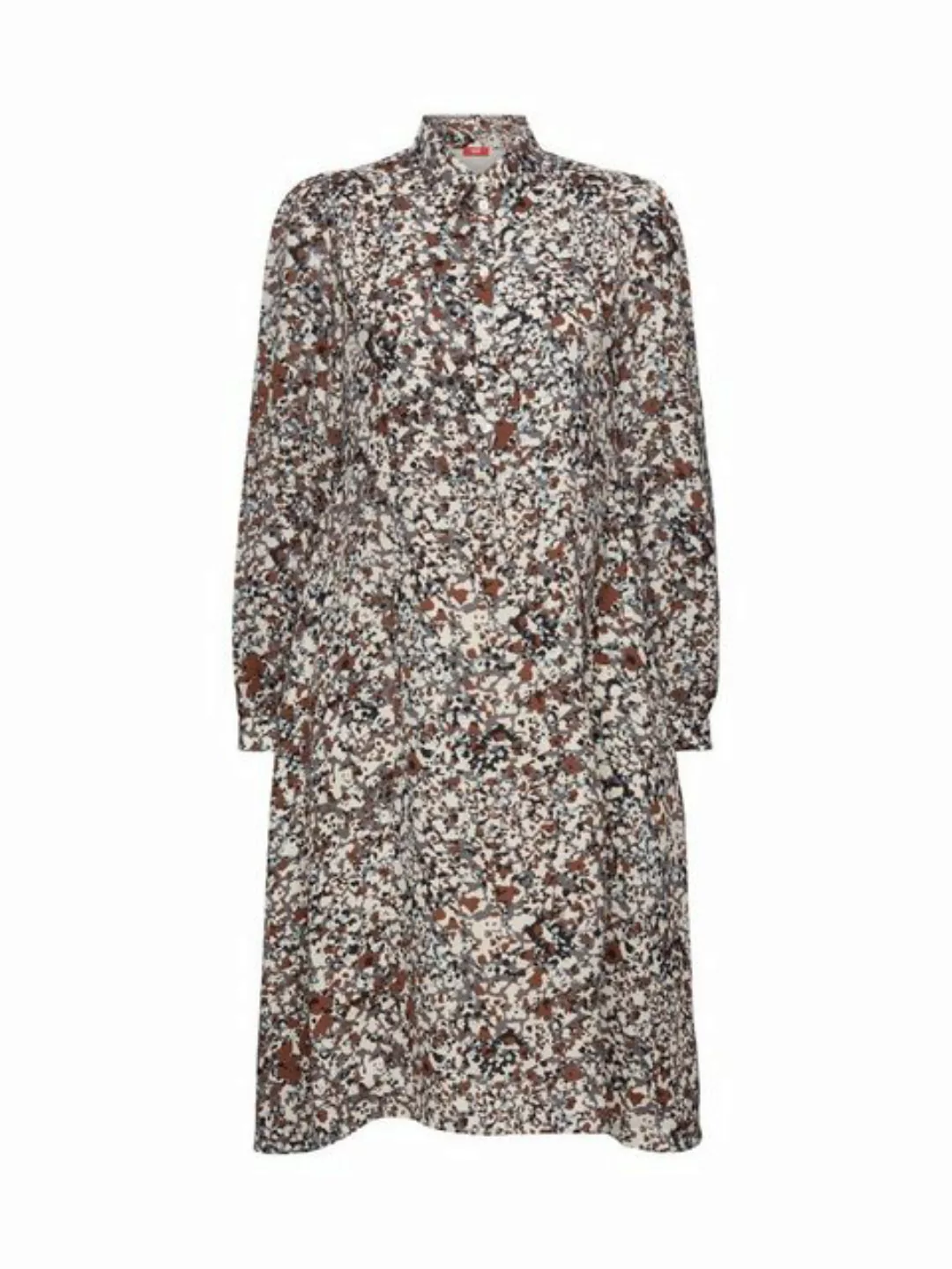 Esprit Collection Midikleid Gemustertes Hemdblusenkleid günstig online kaufen