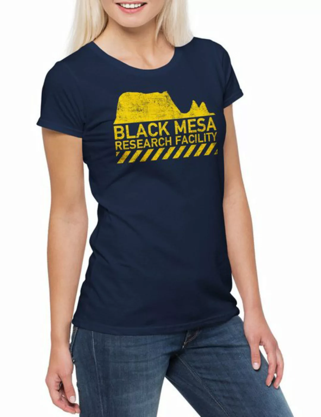 Urban Backwoods Print-Shirt Black Mesa Damen T-Shirt Research Facility Game günstig online kaufen