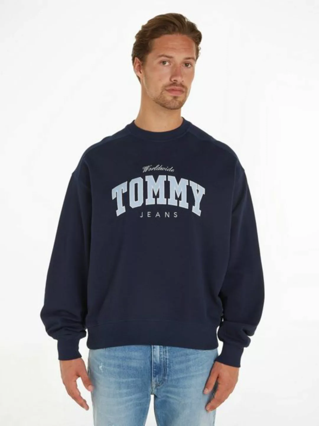 Tommy Jeans Sweatshirt TJM BOXY VARSITY CREW EXT günstig online kaufen