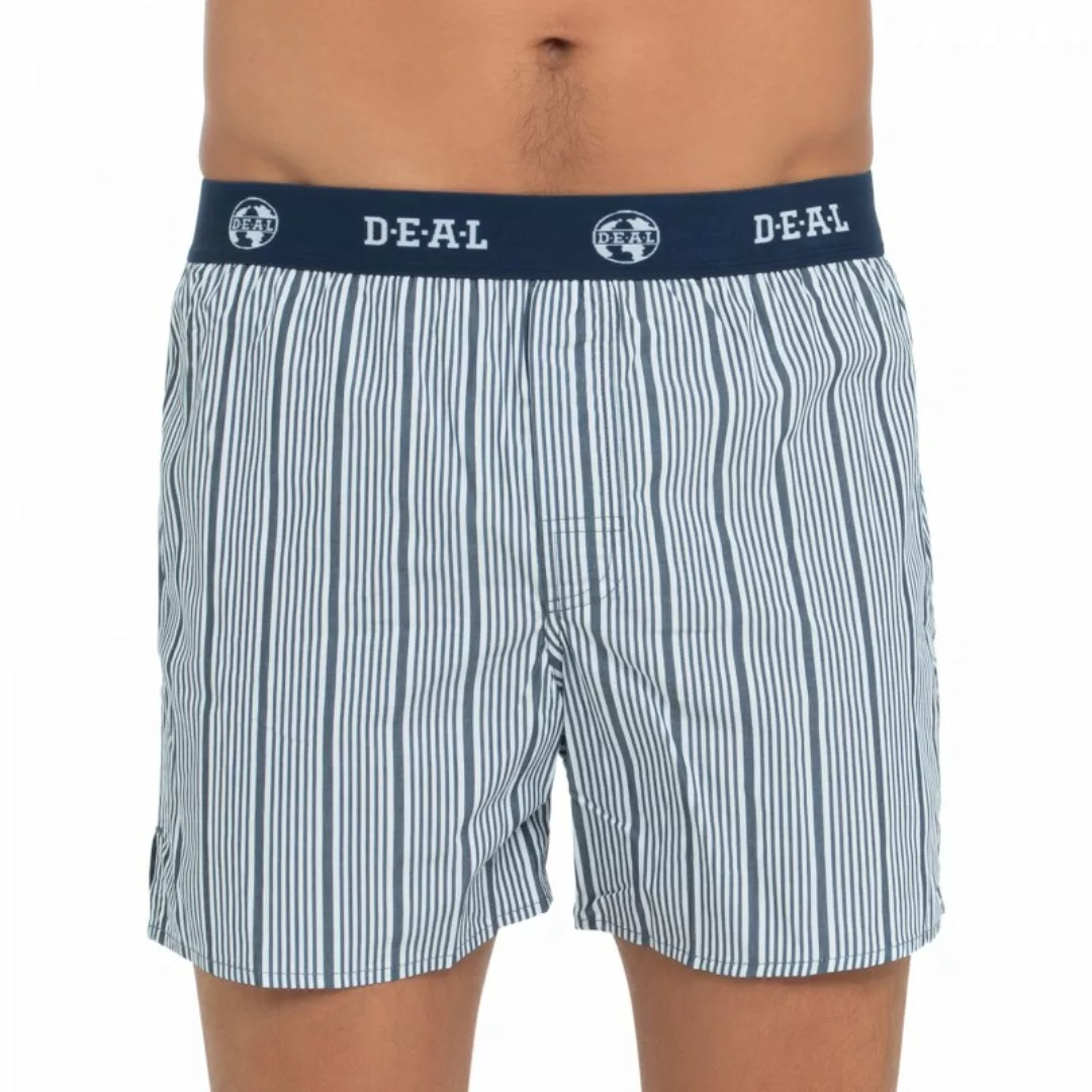 D.E.A.L International Boxershorts Logobund Grau & Weiß gestreift günstig online kaufen