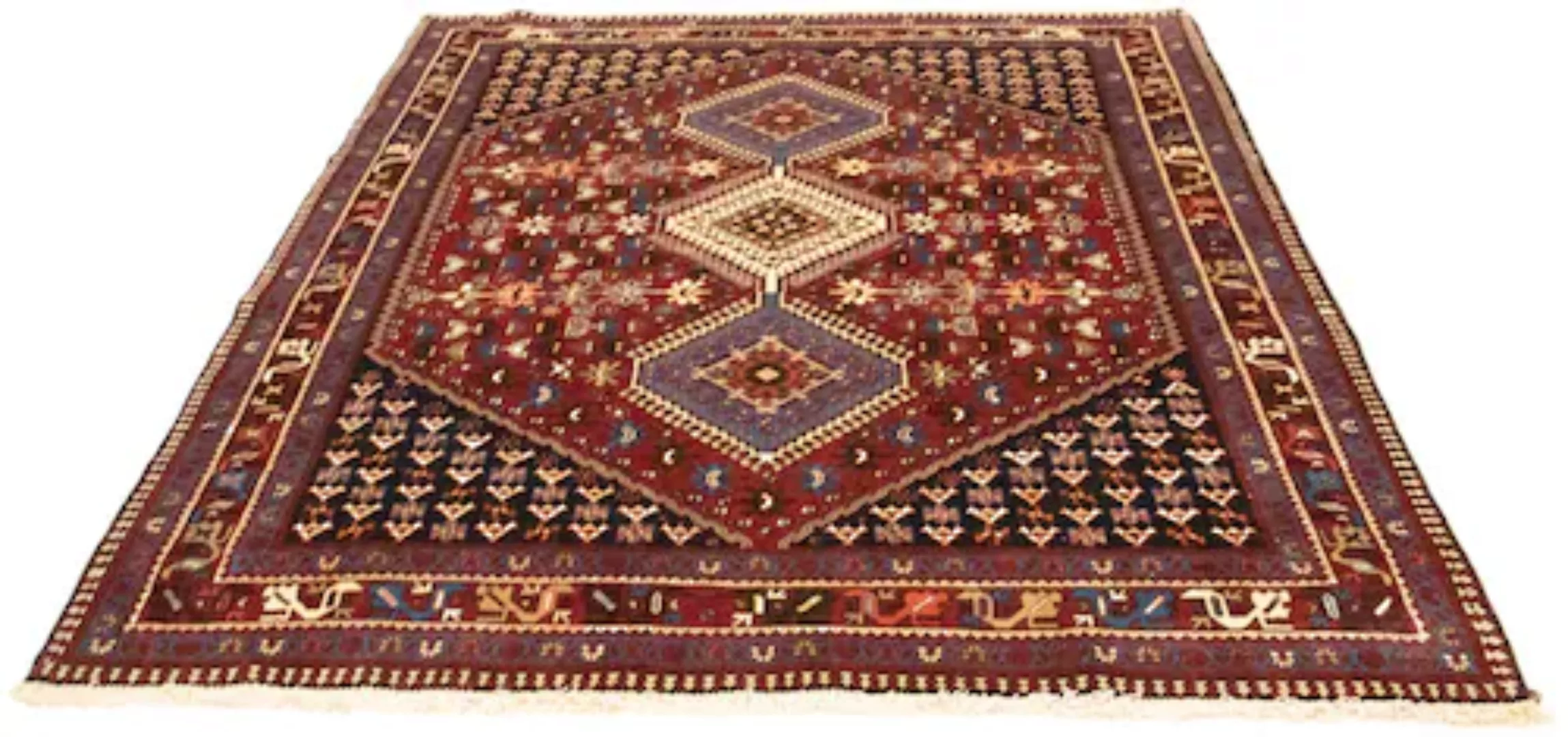 morgenland Wollteppich »Yalameh Teppich handgeknüpft rot«, rechteckig, hand günstig online kaufen