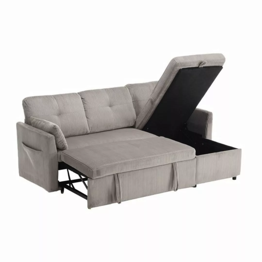 OKWISH Sofa Ecksofa L-förmiges modulares Sofa, mit umkehrbarer Chaiselongue günstig online kaufen