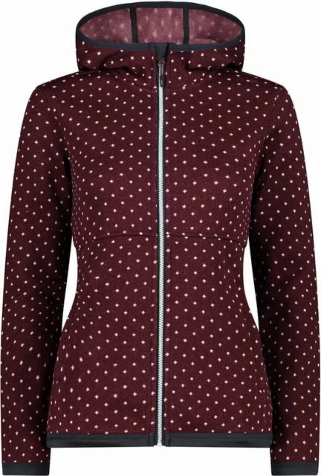CMP T-Shirt WOMAN JACKET FIX HOOD BURGUNDY-BIANCO günstig online kaufen