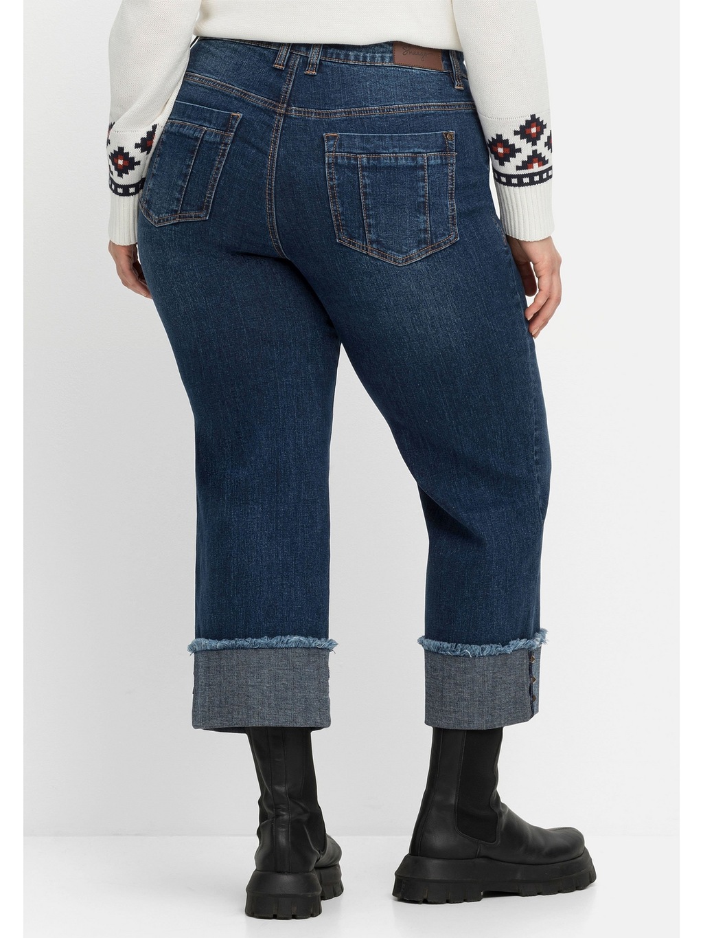 Sheego 7/8-Jeans "Große Größen", aus Denim, mit breitem Saum-Umschlag günstig online kaufen
