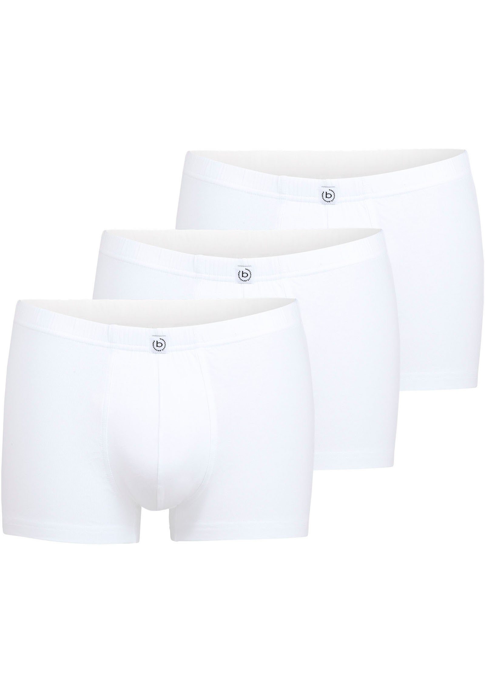 bugatti Boxershorts "Livorno", (3er Pack), weich, basic, eng, atmungsaktiv, günstig online kaufen