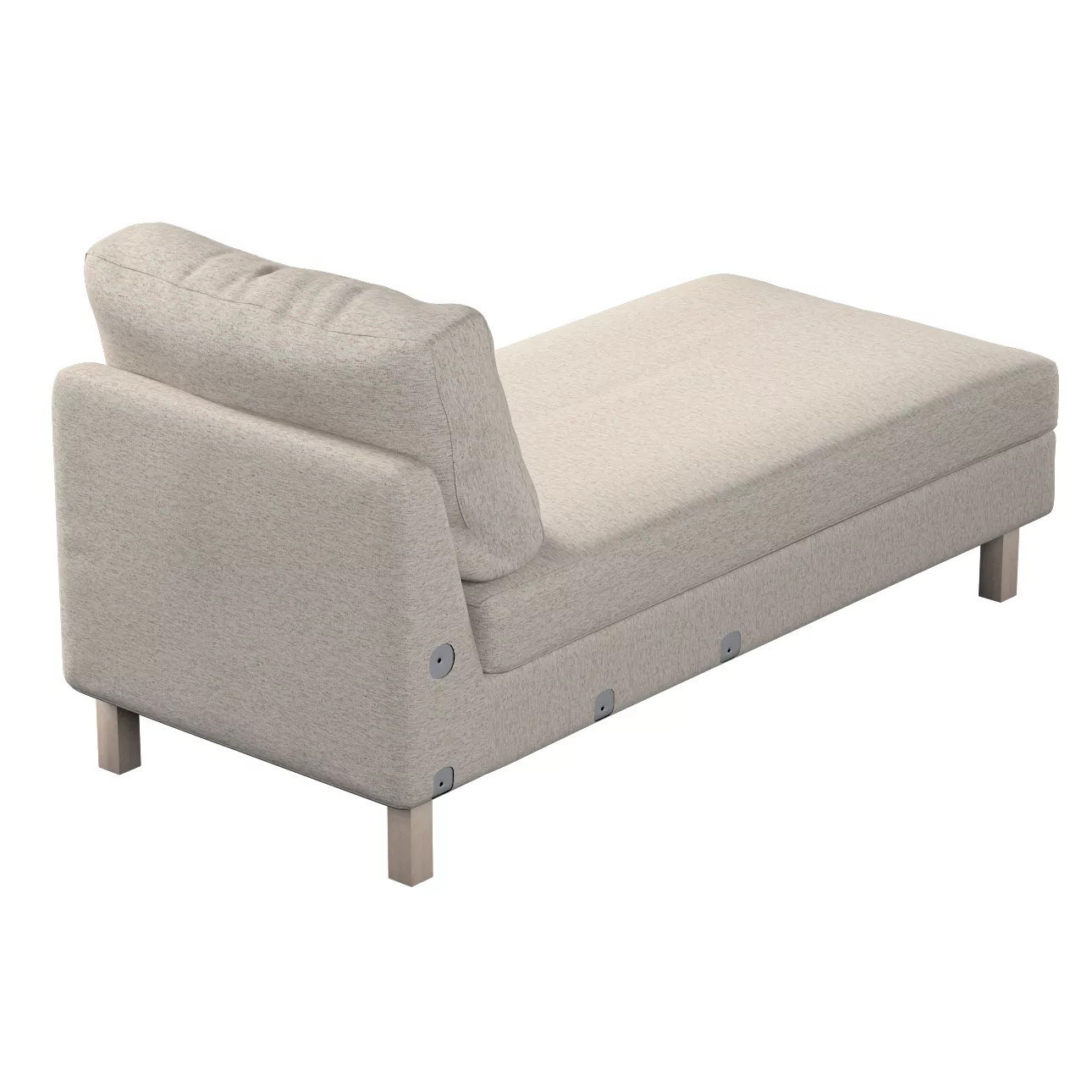 Bezug für Karlstad Recamiere Zustellsofa, kurz, grau-beige, Bezug für Karls günstig online kaufen