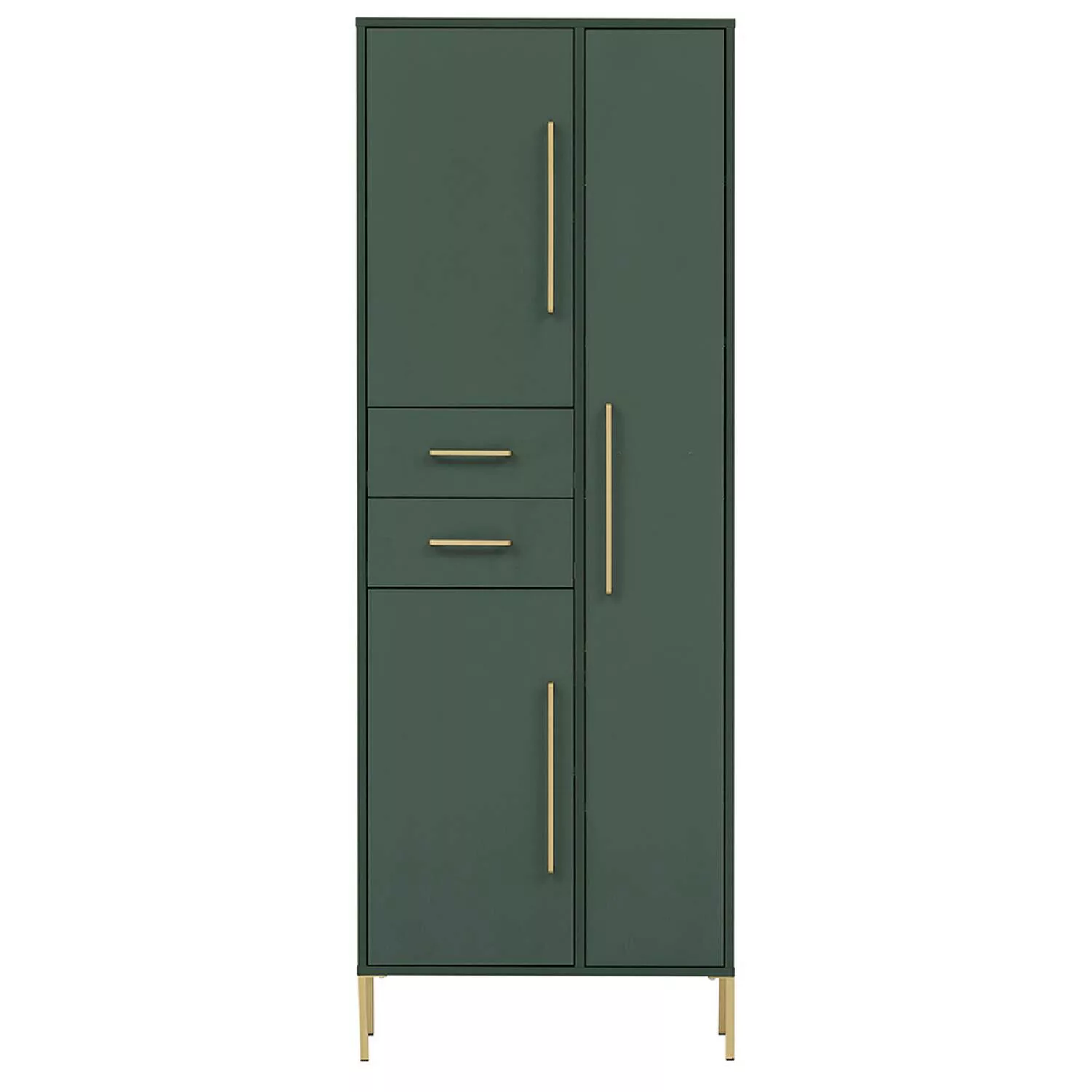 Hochschrank mit 3 Türen KELLA-80 in waldgrün, B/H/T: ca. 67,1/184,3/33,1 cm günstig online kaufen