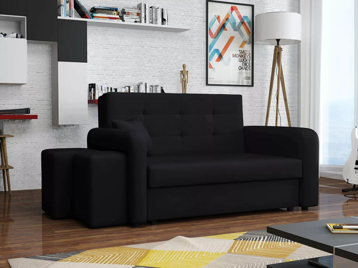 MIRJAN24 Schlafsofa Viva Home II, mit Polsterhocker (2 Stück), 2 Sitzer, mi günstig online kaufen