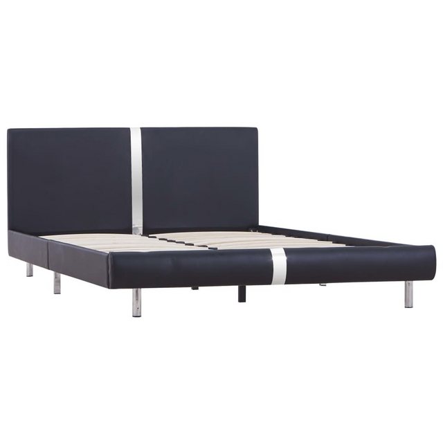 vidaXL Bett Bettgestell ohne Matratze Schwarz Kunstleder 135x190 cm günstig online kaufen