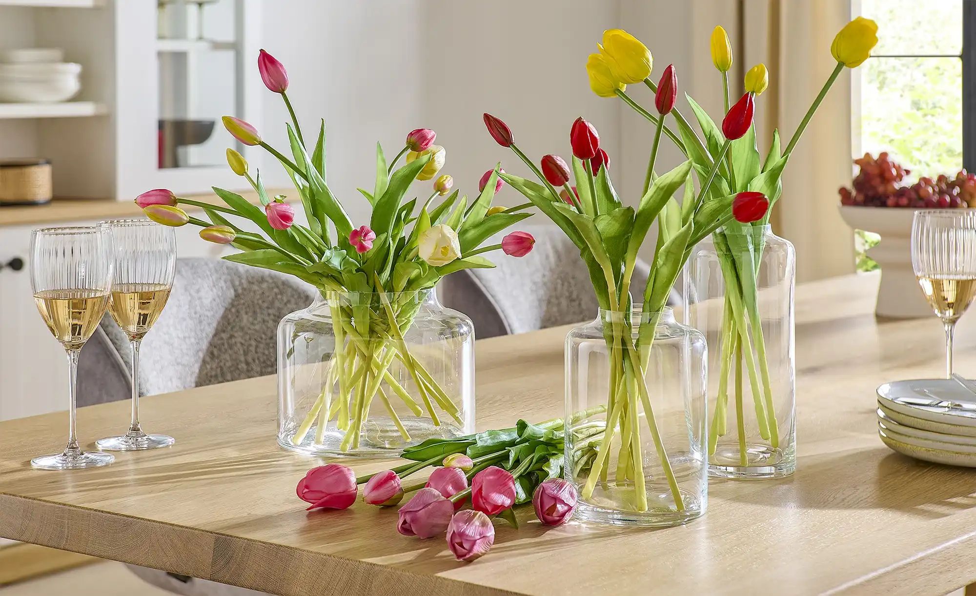 Vase ¦ transparent/klar ¦ Glas ¦ Maße (cm): H: 18  Ø: 12.5 Accessoires > Va günstig online kaufen