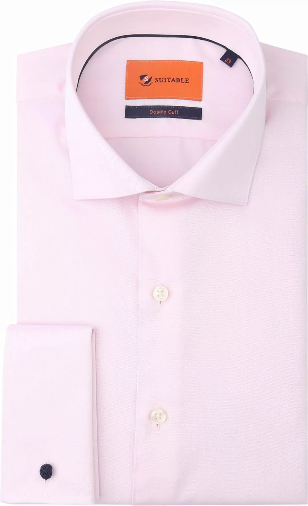 Suitable Hemd Doppelte Manschette Rosa - Größe 40 günstig online kaufen