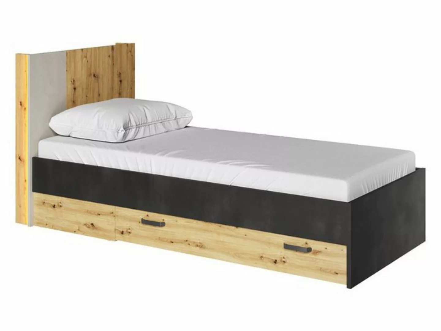 MIRJAN24 Jugendbett Qubic 1S 90 QB12 (mit Bettschublade, Lattenrost), 90x20 günstig online kaufen