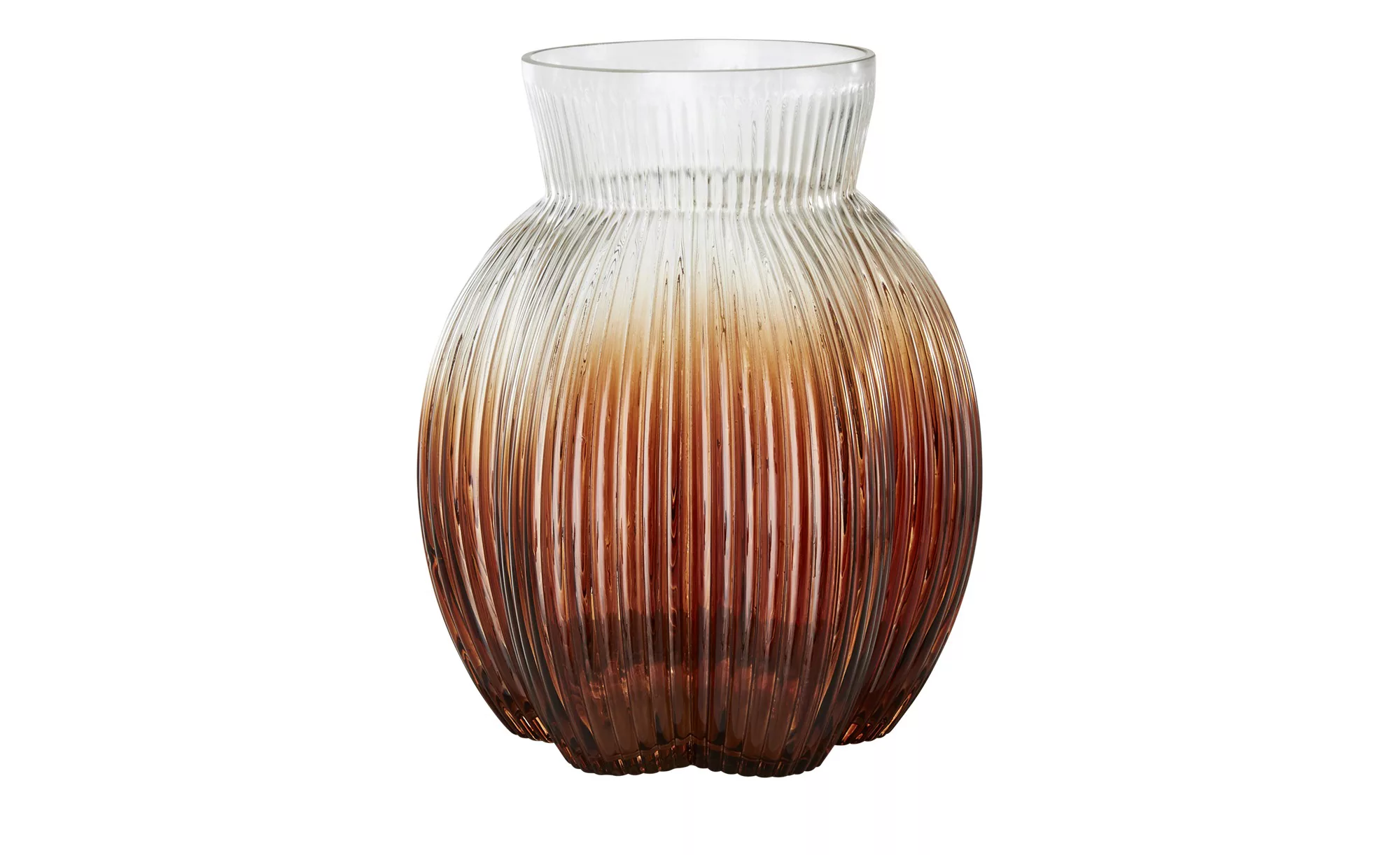 Vase ¦ braun ¦ Glas  ¦ Maße (cm): H: 23  Ø: 18 Accessoires > Vasen - Höffne günstig online kaufen