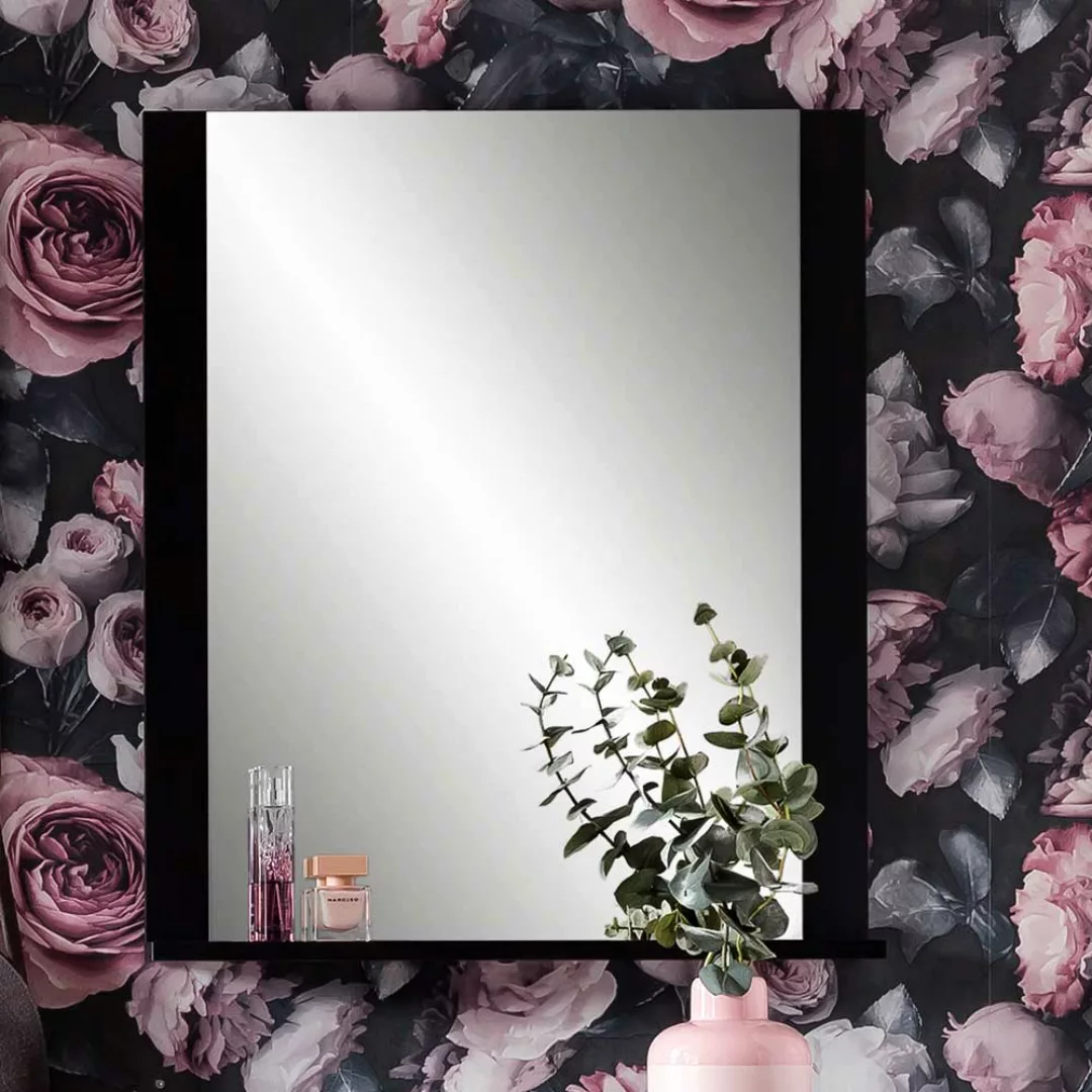 Wandspiegel mit Ablage in Schwarz Skandi Design günstig online kaufen