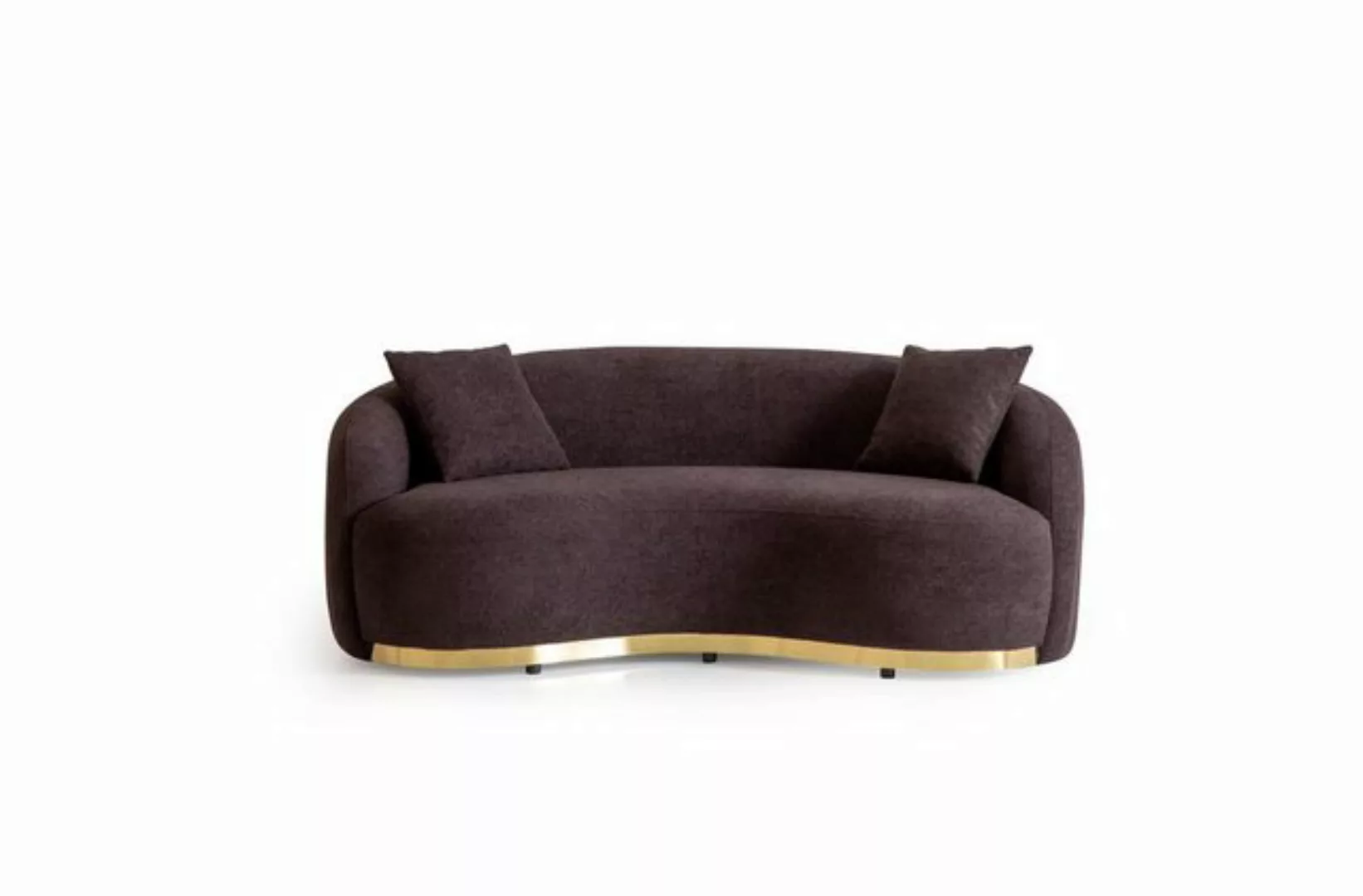 Xlmoebel Sofa Hochwertiges Sofa mit 3 Sitzplätzen in Braunem Design, weich, günstig online kaufen