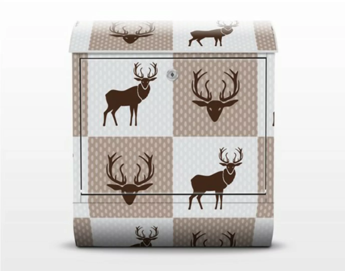 Briefkasten Muster & Textur Hirsch Ornament günstig online kaufen