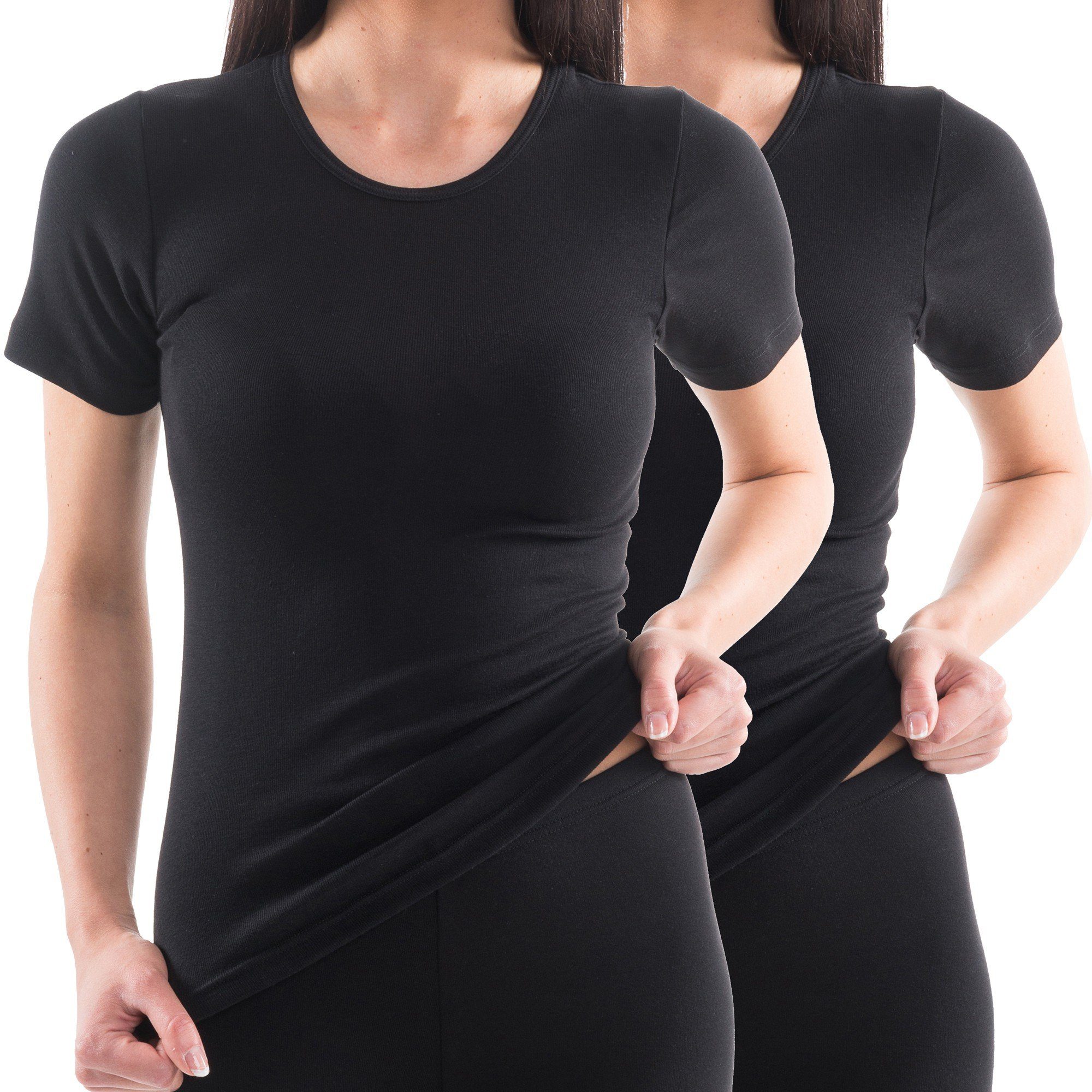 HERMKO Unterziehshirt Damen kurzarm Shirt mit günstig online kaufen