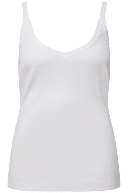 Ulla Popken Longtop Ripptop Slim V-Ausschnitt ärmellos schmale Träger günstig online kaufen