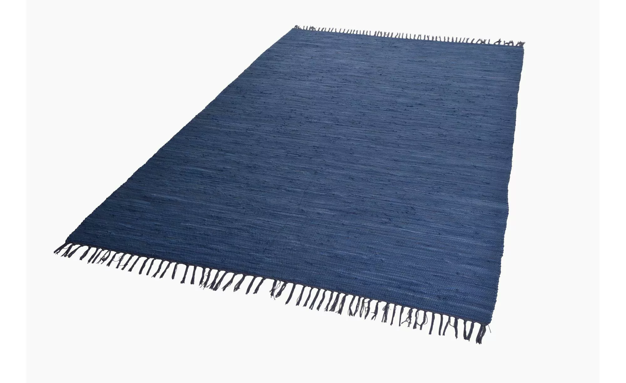 THEKO Teppich  Happy Co ¦ blau ¦ Baumwolle ¦ Maße (cm): B: 70 H: 0,5 Teppic günstig online kaufen