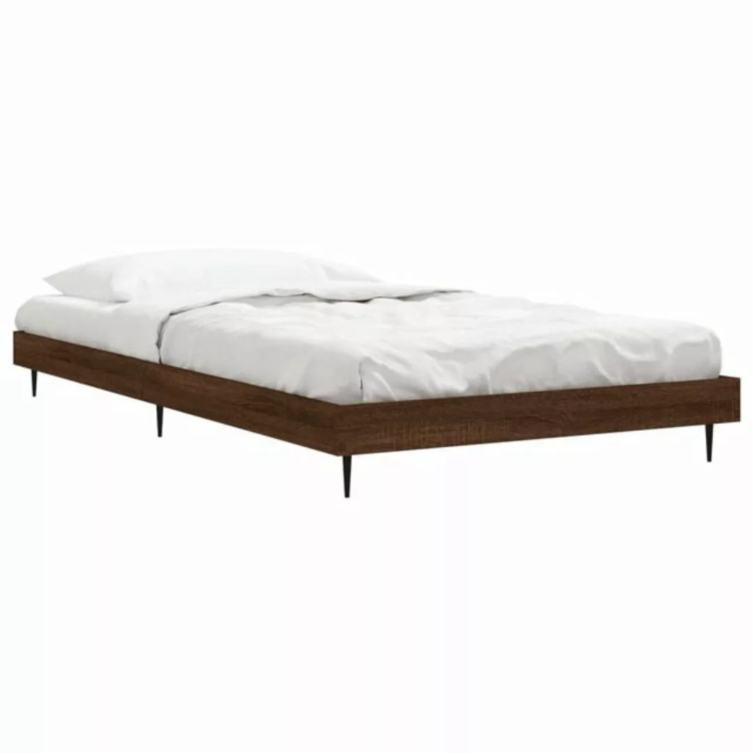 vidaXL Bett Bettgestell ohne Matratze Braun Eiche 100x200 cm Holzwerkstoff günstig online kaufen