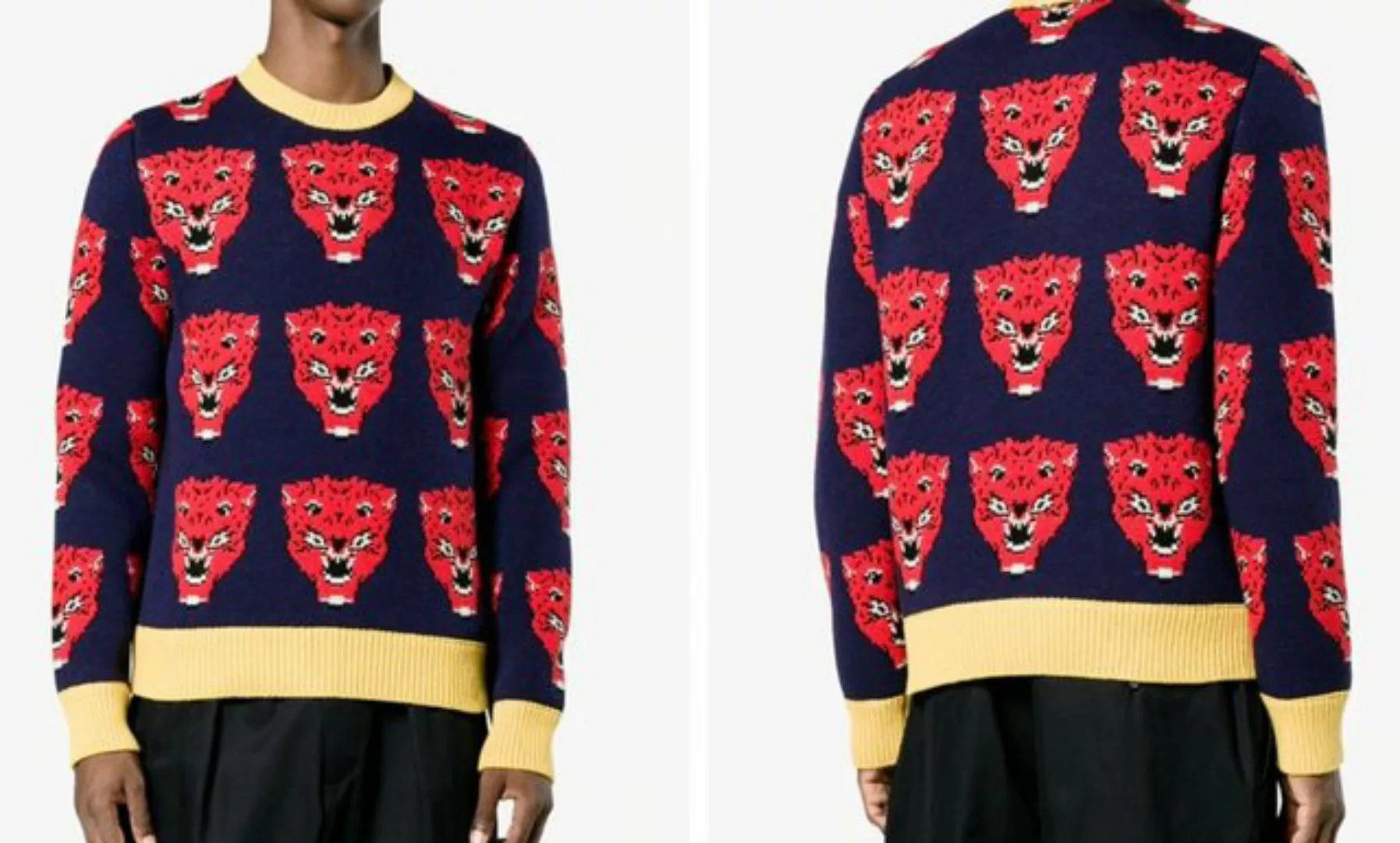 GUCCI Strickpullover GUCCI Iconic Tiger Logo Strickpulli Pulli Jumper Stric günstig online kaufen