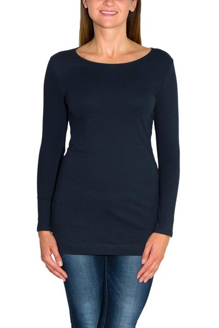 Alkato Langarmshirt Alkato Damen Langarm Longshirt Langarmshirt Tunika Basi günstig online kaufen