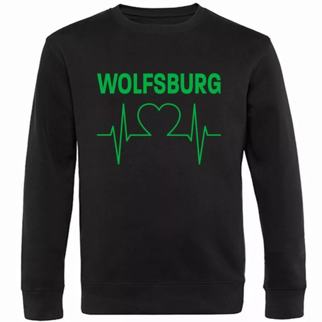 multifanshop Sweatshirt Wolfsburg - Herzschlag - Pullover günstig online kaufen