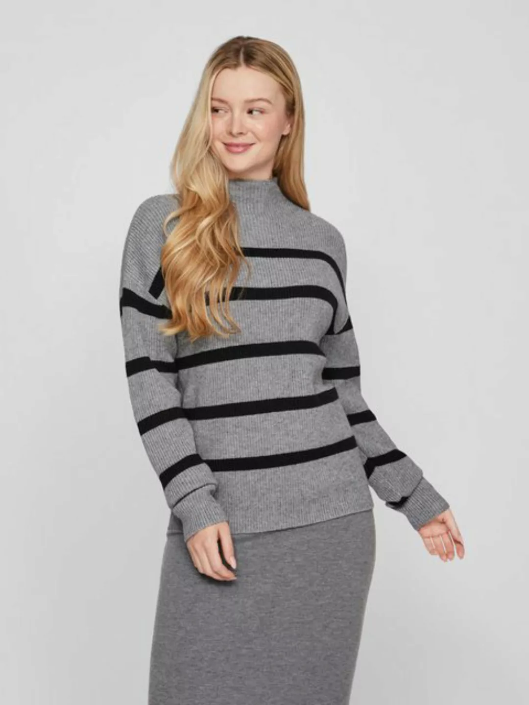 Vila Stehkragenpullover VIRIL MOCKNECK L/S KNIT RIB TOP 2- NOOS günstig online kaufen