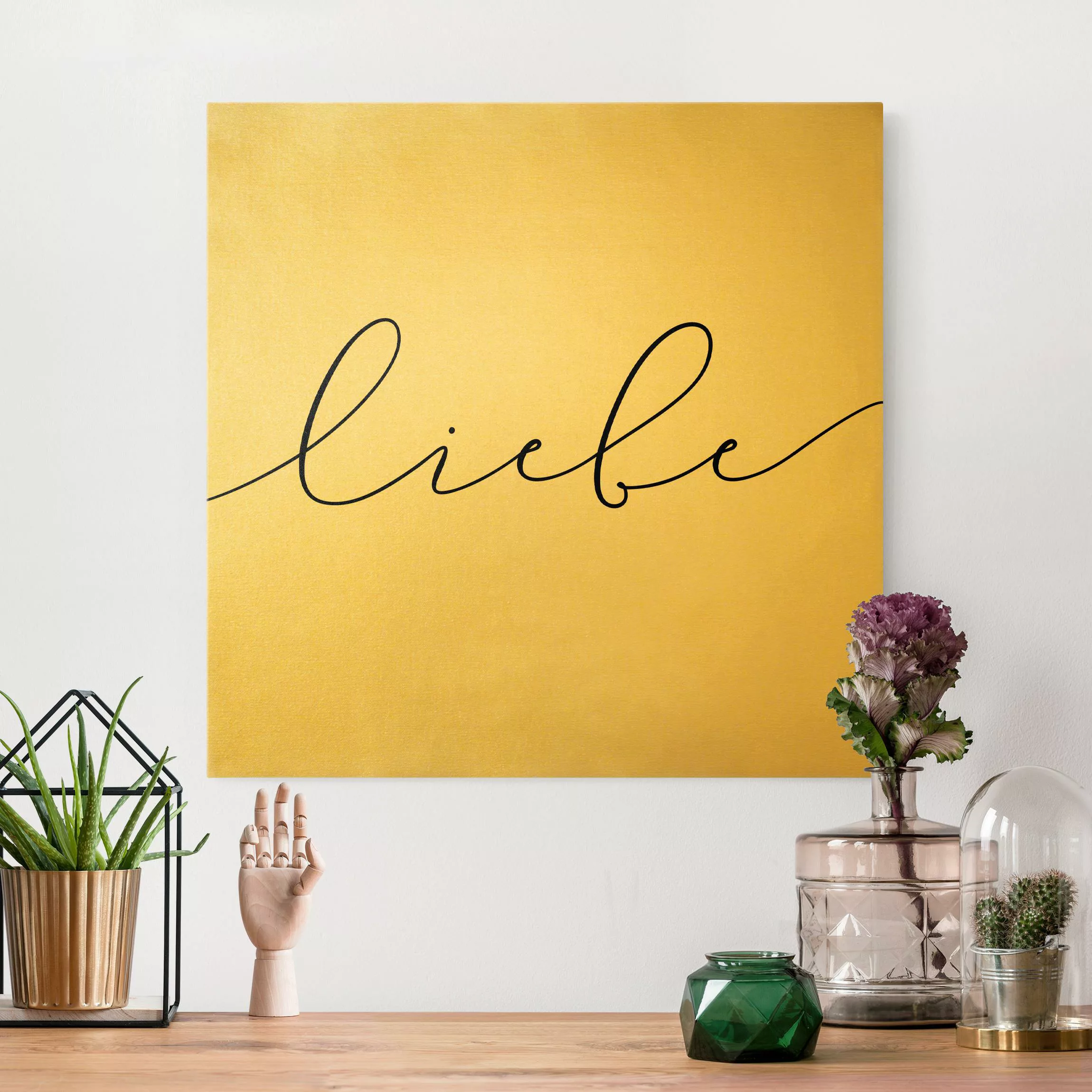 Leinwandbild Liebe Kalligraphie günstig online kaufen
