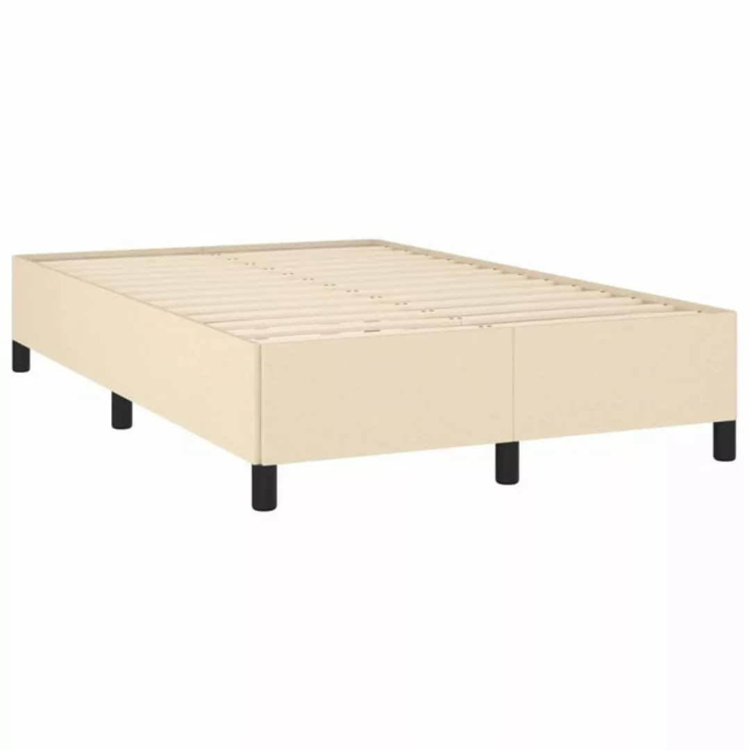 furnicato Bettgestell ohne Matratze Creme 120x190 cm Stoff (1-tlg) günstig online kaufen