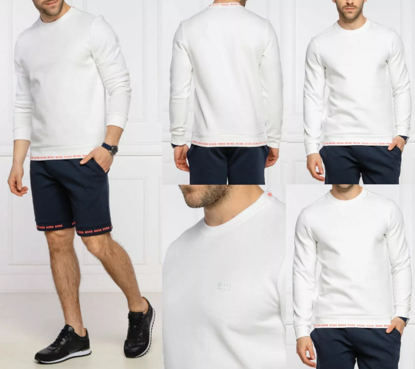 BOSS Sweatshirt HUGO BOSS Salbo 1 Pullover Retro Sweater Sweatshirt Jumper günstig online kaufen