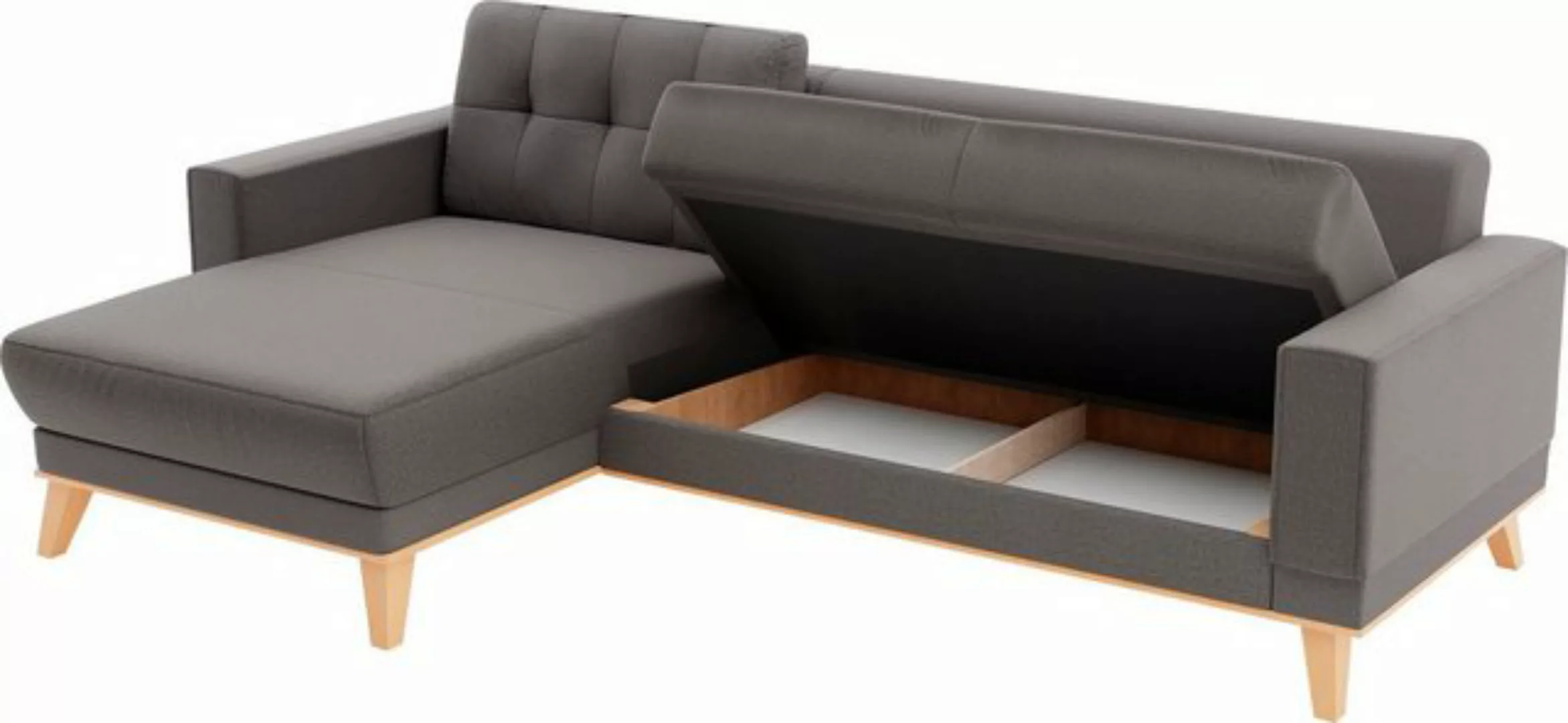 sit&more Ecksofa "Lavida L-Form", wahlweise mit Kippfunktion und Bettkasten günstig online kaufen