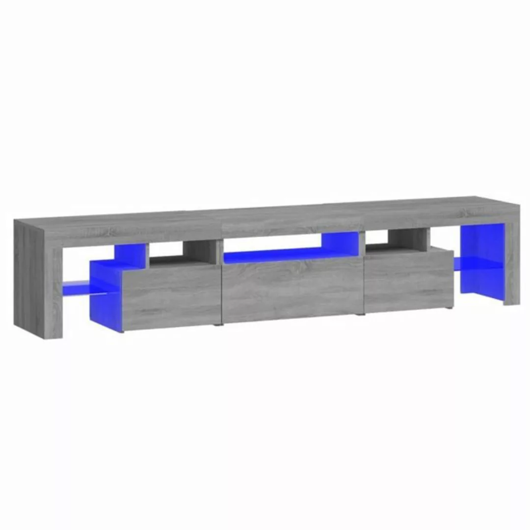 vidaXL TV-Schrank TV-Schrank mit LED-Leuchten Grau Sonoma 200x36,5x40 cm Lo günstig online kaufen